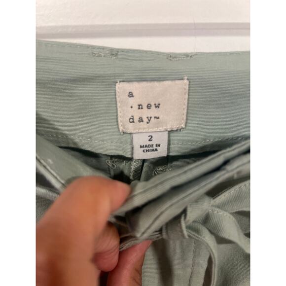 Women's High-Rise Wide Leg Chino Pants - A New Day 2 Green - Picture 5 of 7